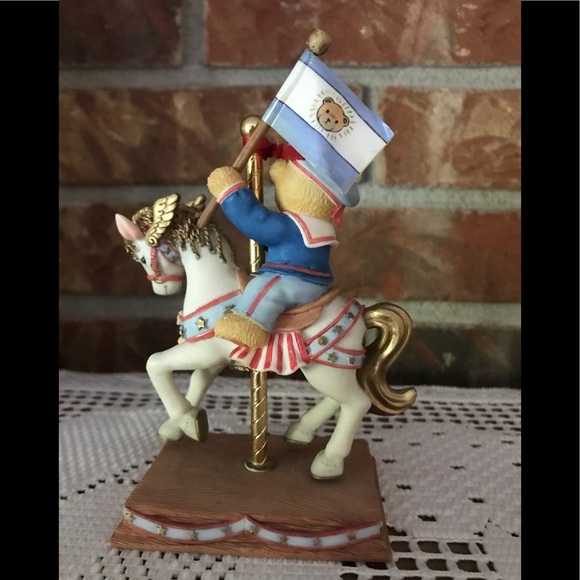 Rare 1998 Cherished Teddies Bill Carousel Horse - Picture 3 of 6
